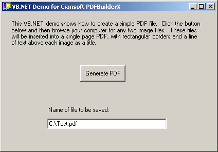 PDFBuilderX Demo Screenshot